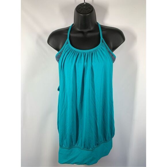 Box 5 -- Lululemon No Limits Loose Fit Stripe Attached Bra top Size 10 - Picture 1 of 8